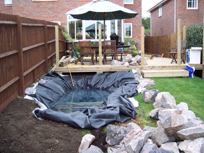 Pond & Decking Construction