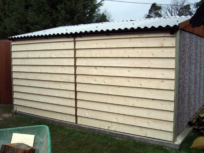 Clading a Concrete Garage
